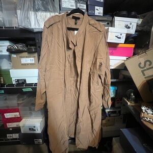 Lane Bryant Classic Brown Trench Coat Cardigan